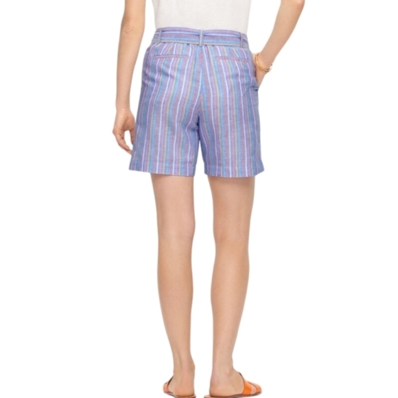 Talbots Tie Waist Shorts in Sunshine Stripe Size 6 NWT - Picture 3 of 14